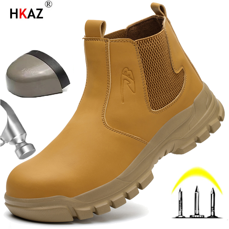 Outdoor Adventure Shoes - Waterproof Men's Safety Work Boots Steel