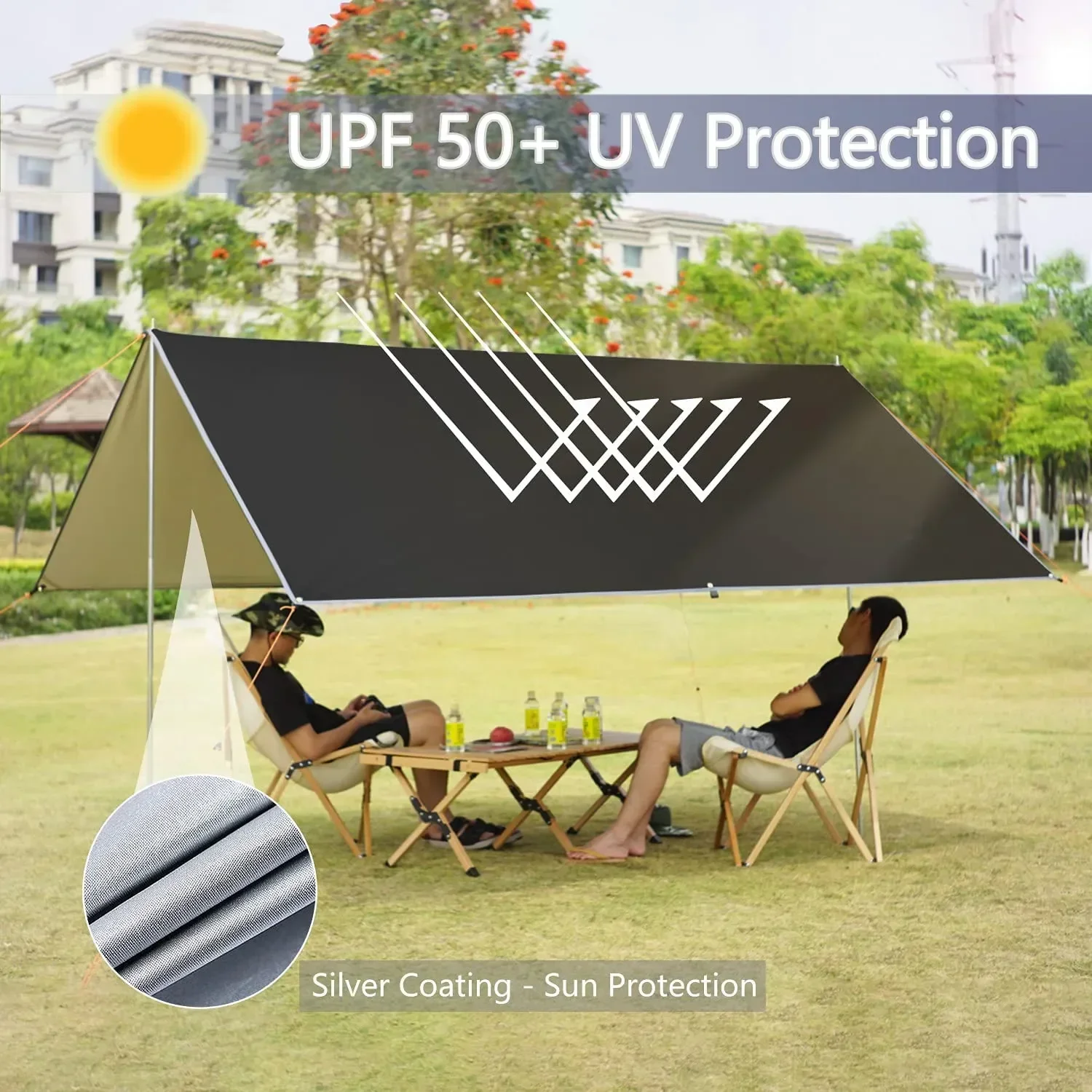 Hammock Rain Tarp - High Quality Heavy Duty Sun Canopy