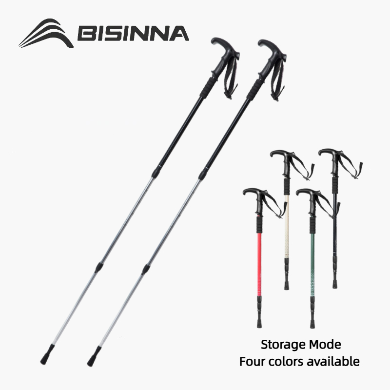 Trekking Pole Carbon - BISINNA 2PCS T Handle Walking Sticks