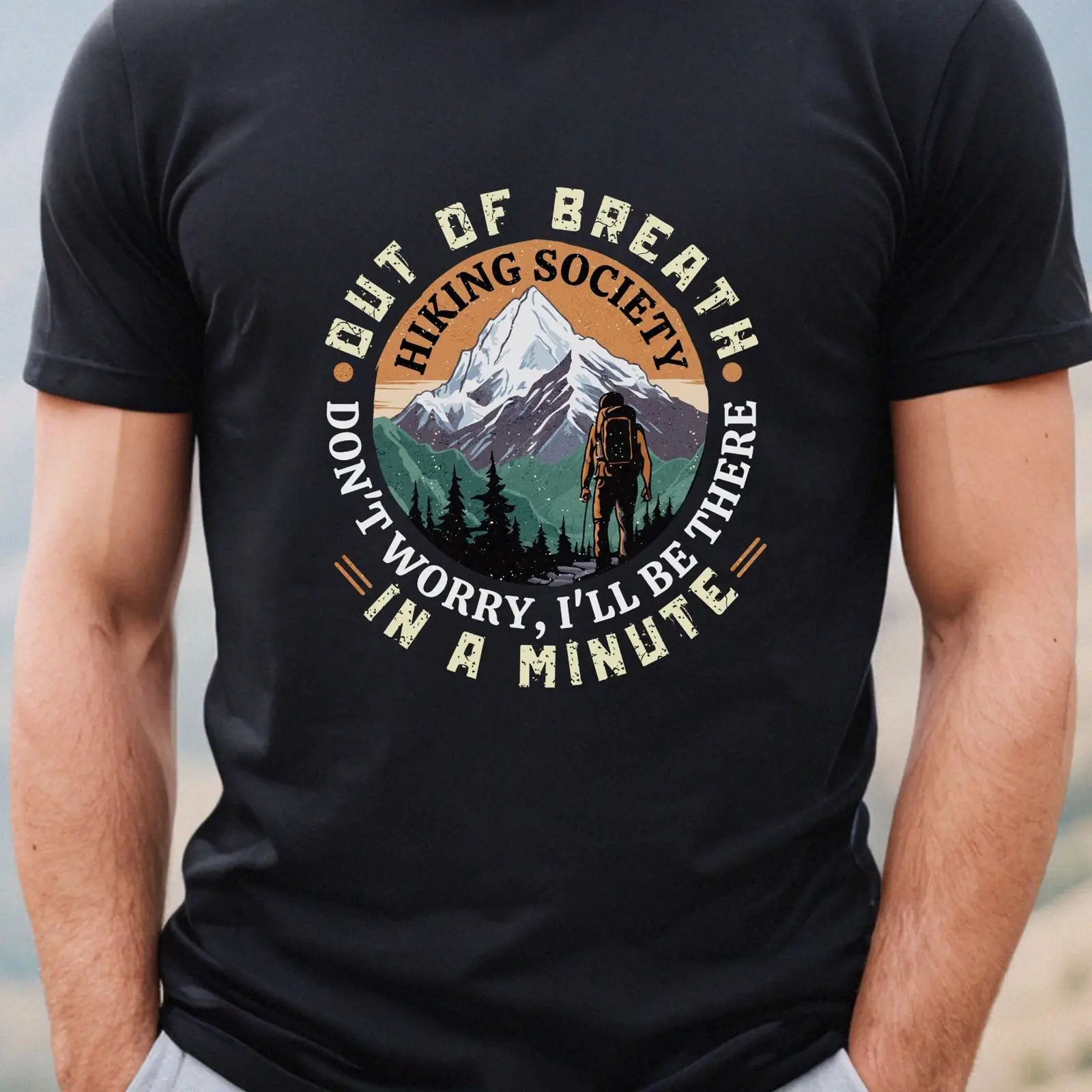 Outdoor Adventure Wear - Comical Hiking Society T shirt Funny
