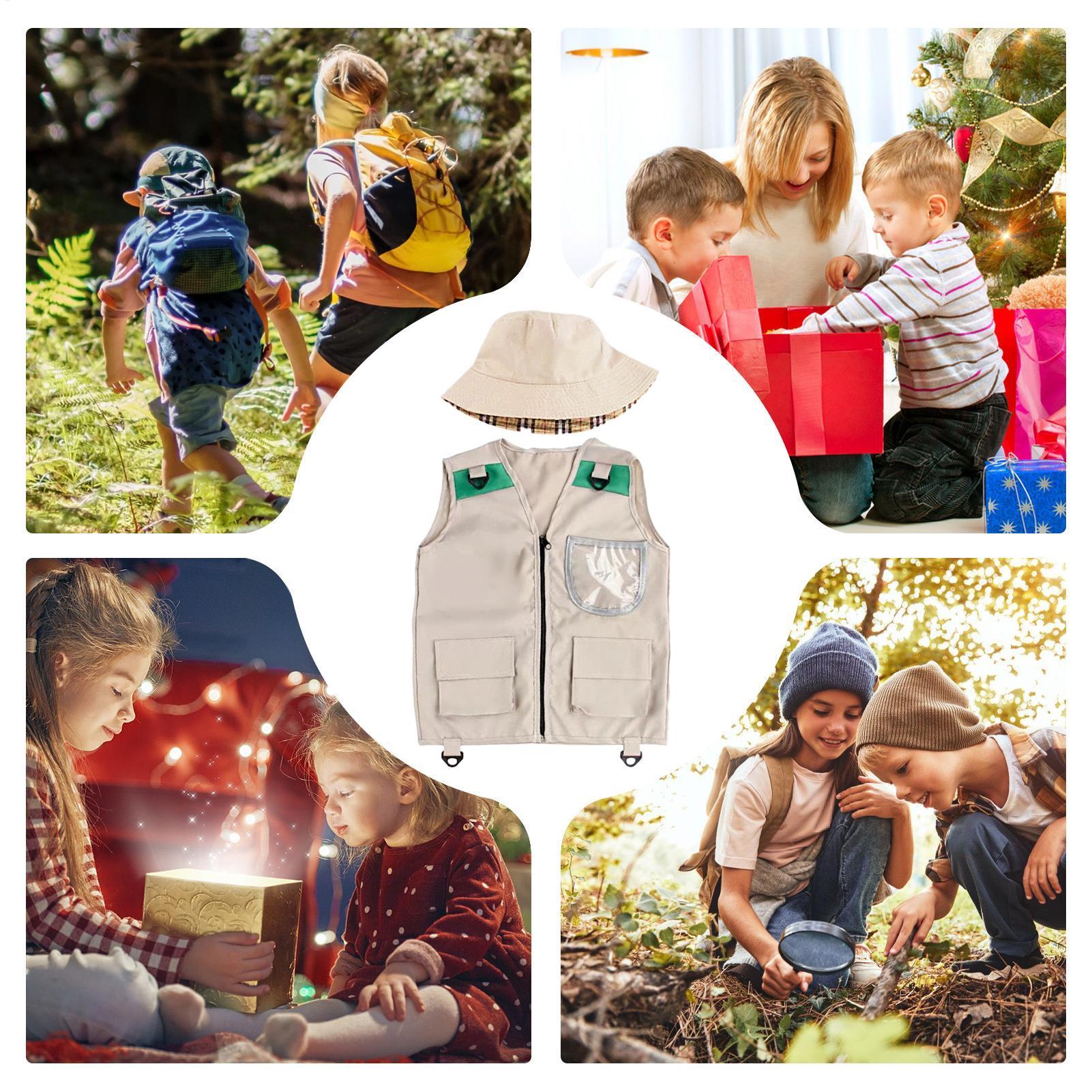 Kids Explorer Vest and Hat Cos - Outdoor Adventure Kit For Boys ulasan dan harga