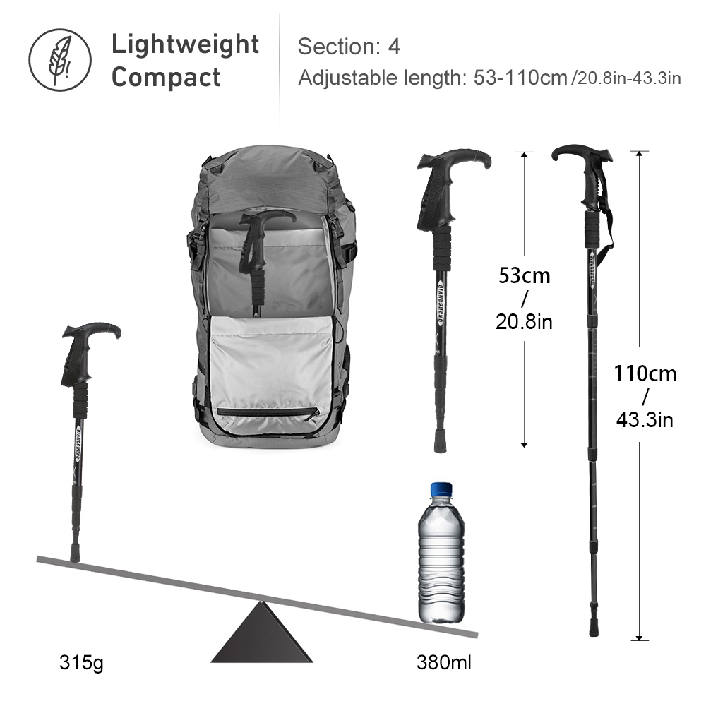 Outdoor Folding Trekkings Pole - Trekking Pole Carbon ulasan dan harga