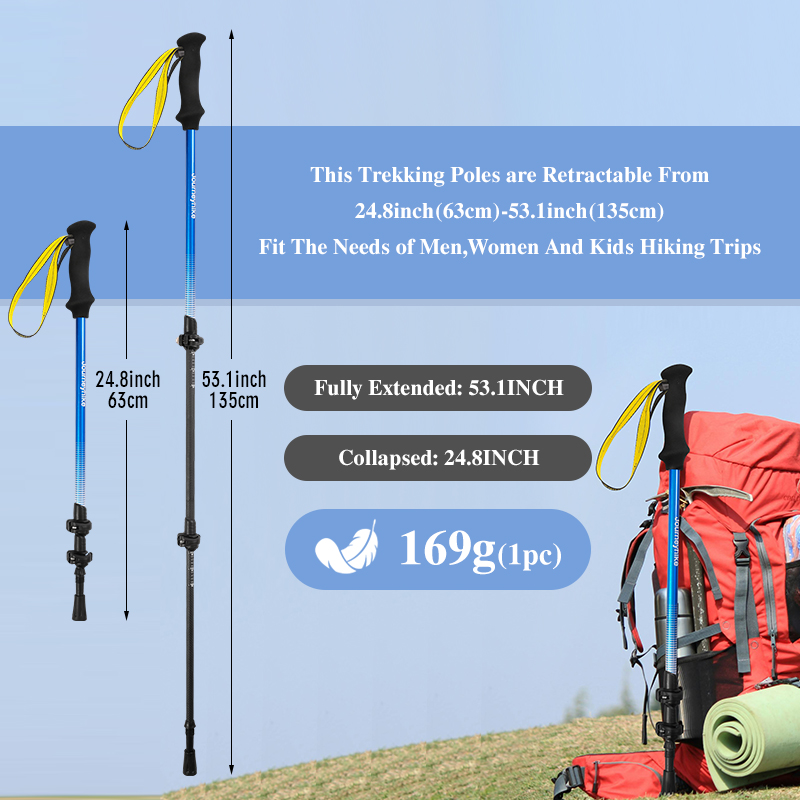 Yellow 3K Carbon Fiber Trekkin - Trekking Pole Carbon ulasan dan harga