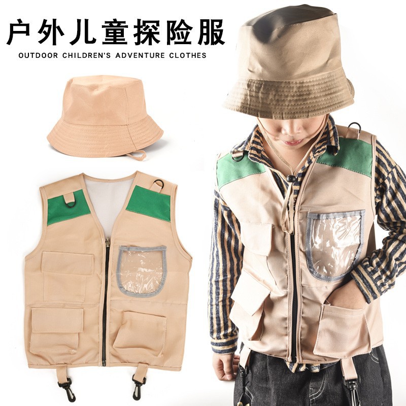 Kids Explorer Vest And Hat Cos - Outdoor Adventure Kit For Boys ulasan dan harga