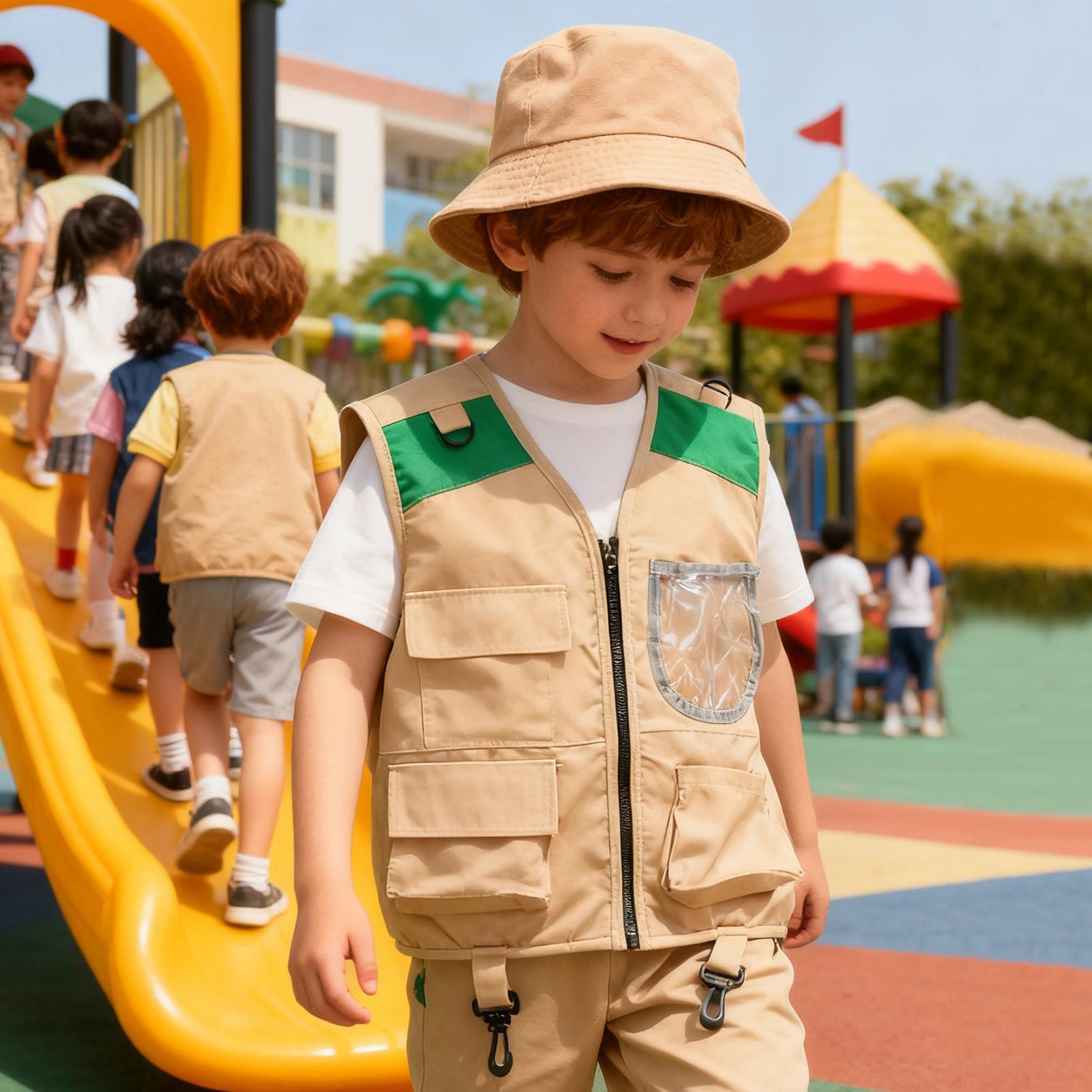 Kids Explorer Vest and Hat Hal - Outdoor Adventure Kit For Boys ulasan dan harga