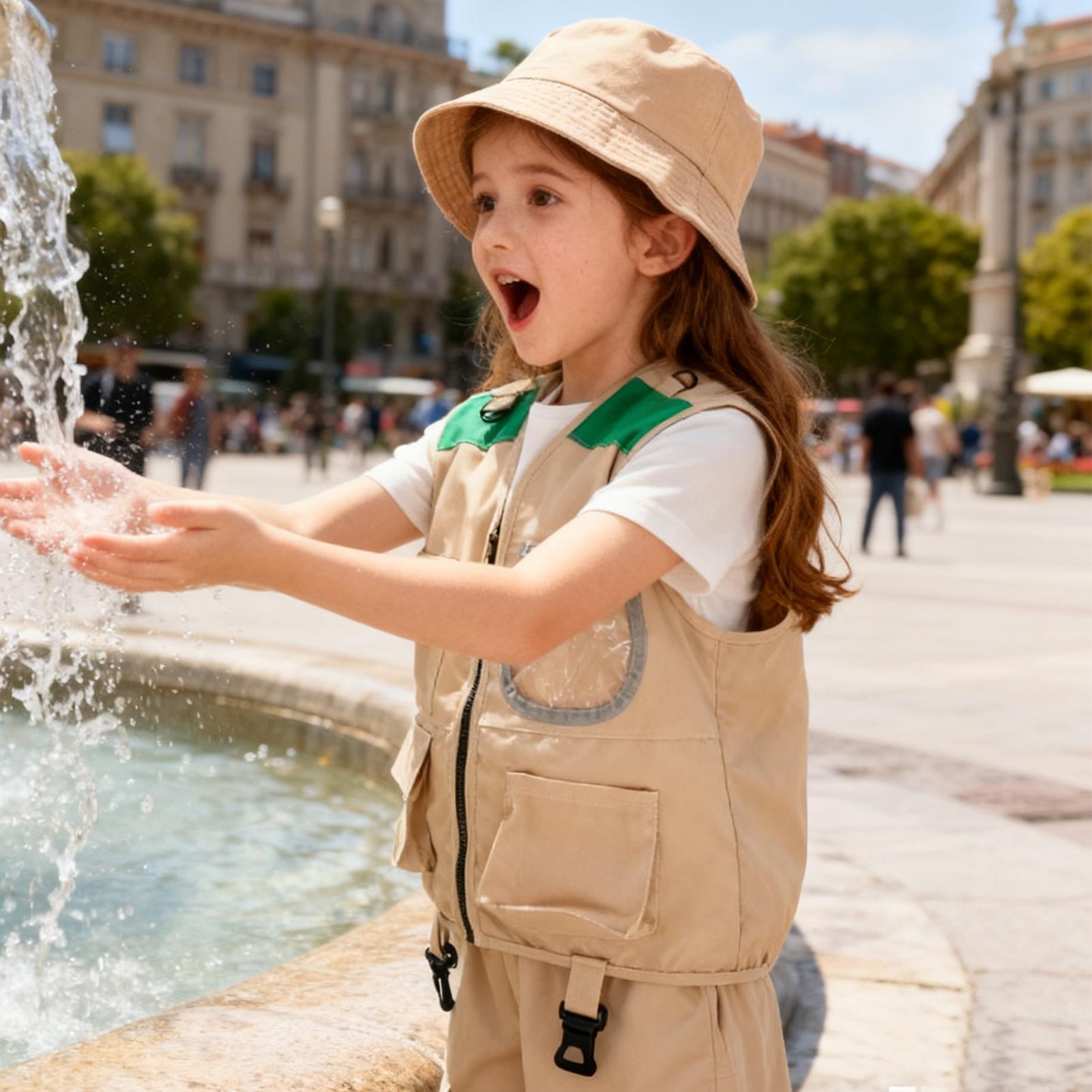 Kids Explorer Vest and Hat Cos - Outdoor Adventure Kit For Boys ulasan dan harga