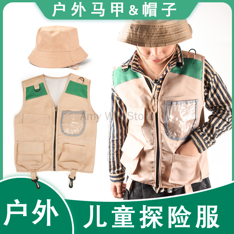 Kids Explorer Vest and Hat Cos - Outdoor Adventure Kit For Boys ulasan dan harga