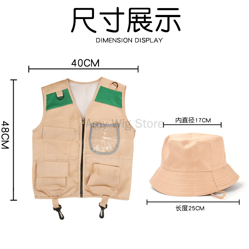 Kids Explorer Vest and Hat Cos - Outdoor Adventure Kit For Boys ulasan dan harga