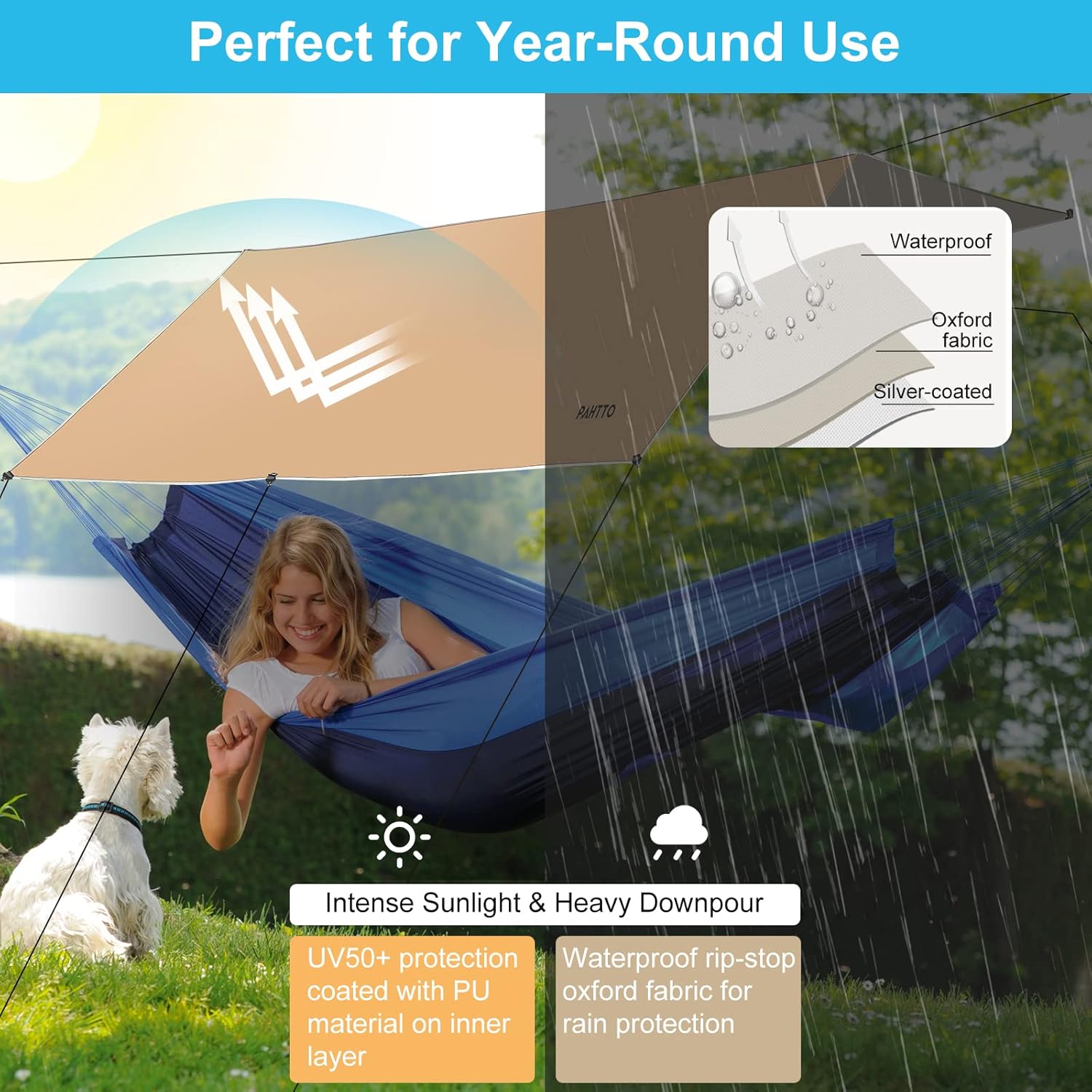 2026 Hammock Rain Fly, 12x10FT - Hammock Rain Tarp ulasan dan harga