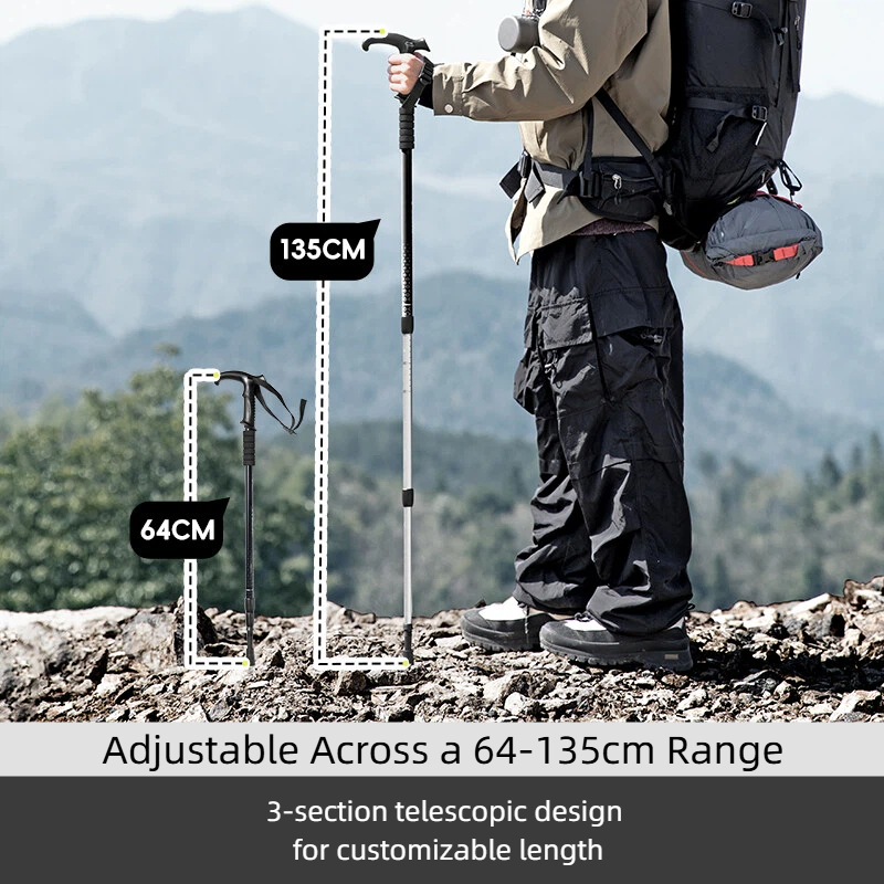 BISINNA 2PCS T Handle Walking  - Trekking Pole Carbon ulasan dan harga