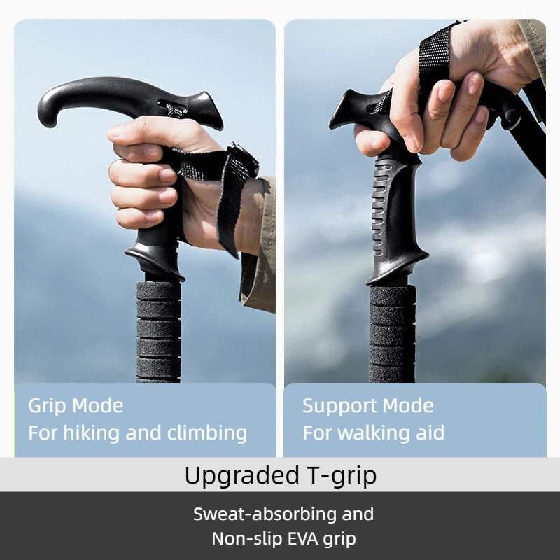 BISINNA 2PCS T Handle Walking  - Trekking Pole Carbon ulasan dan harga