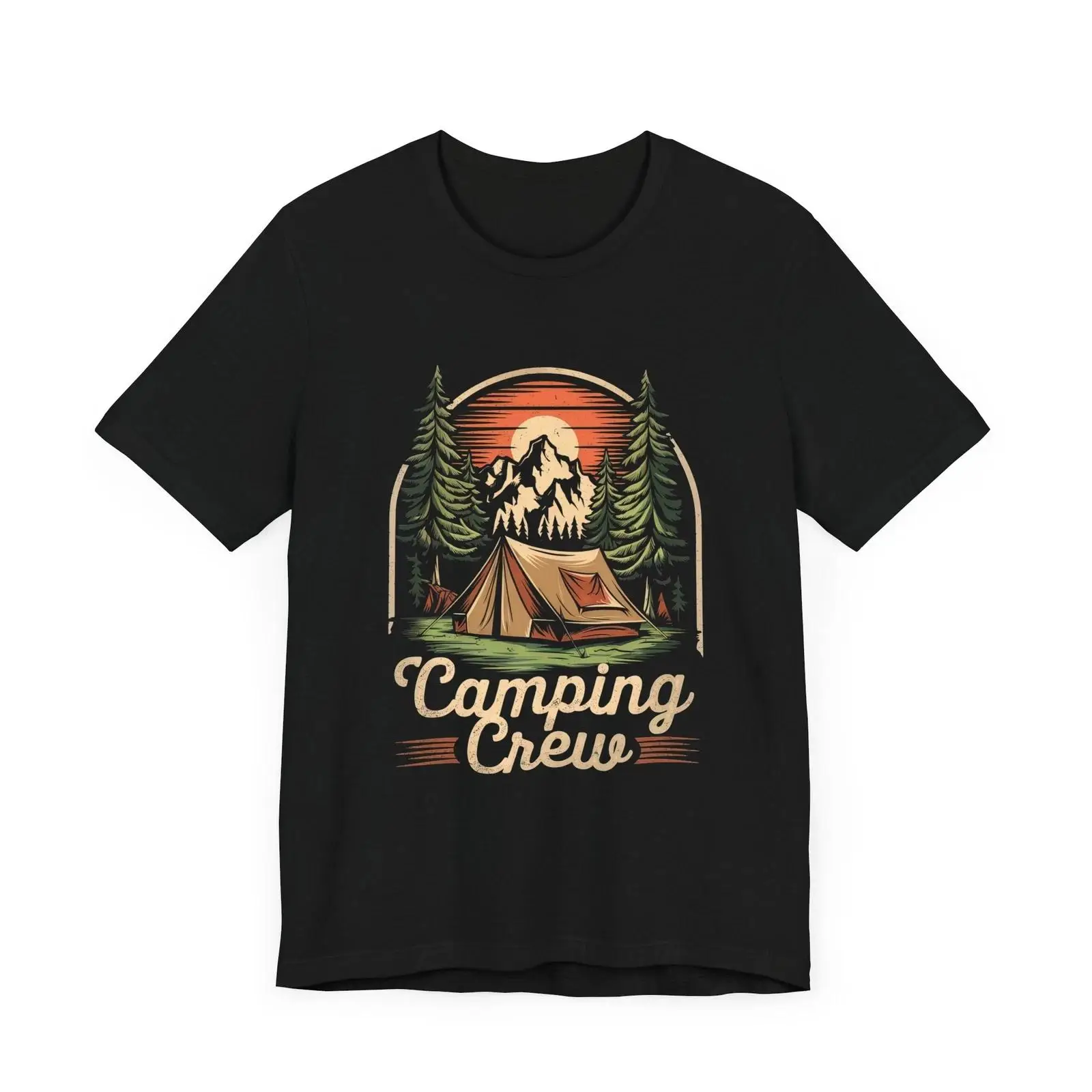 Camping Crew T Shirt Outdoor A - Outdoor Adventure Wear ulasan dan harga