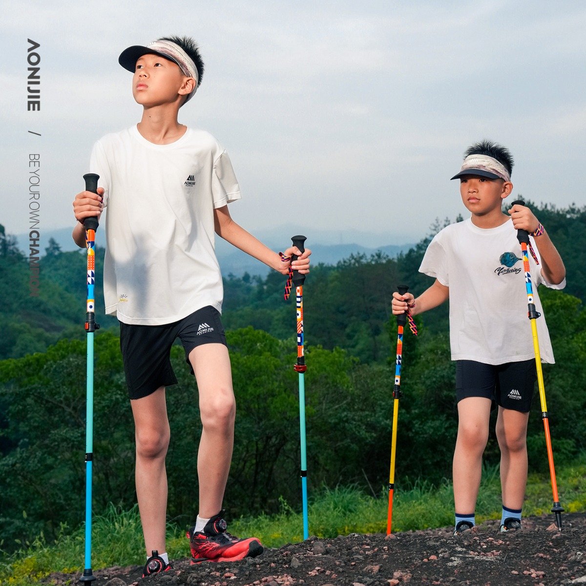2PCS AONIJIE E4245 Kids' Ultra - Trekking Pole Carbon ulasan dan harga