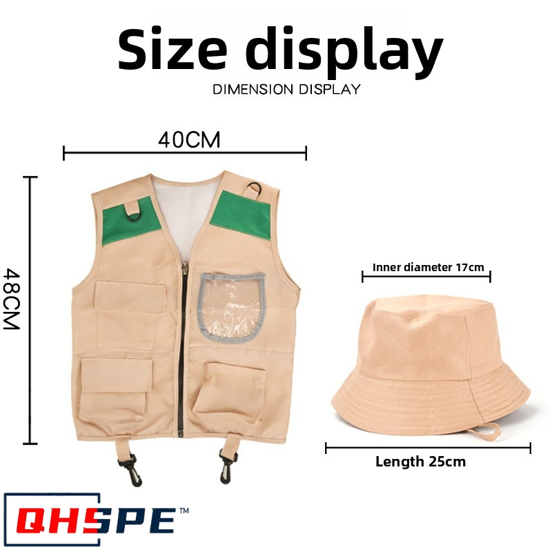Kids Explorer Vest and Hat Cos - Outdoor Adventure Kit For Boys ulasan dan harga