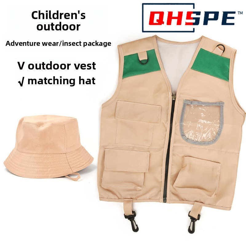 Kids Explorer Vest and Hat Cos - Outdoor Adventure Kit For Boys ulasan dan harga